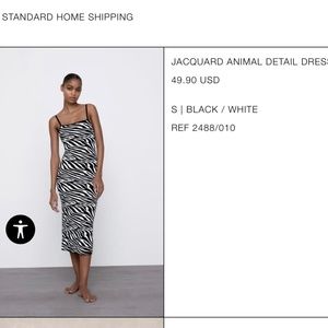 Zara zebra print dress